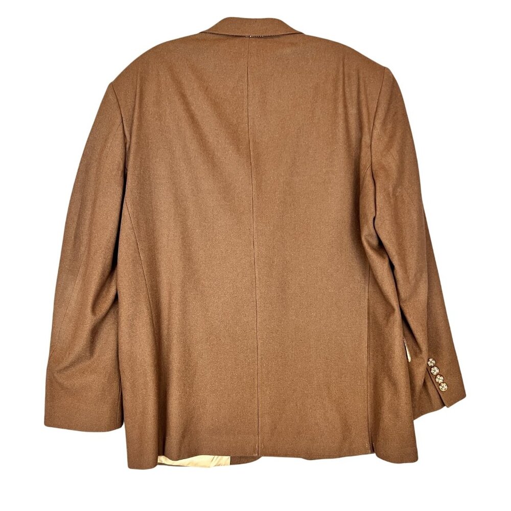 Oscar de la Renta Mens 42R Blazer Brown Wool Cashmere Blend Sport Coat Jacket - Picture 10 of 16